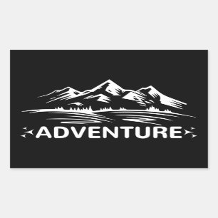 Mountain, Vacation, Camping,  Adventure Rectangular Sticker