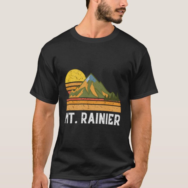 Mountain Vacation Mt Climbing Hiking Mount Rainier T-Shirt (Front)