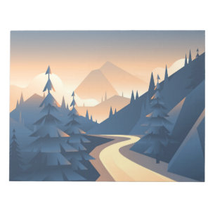 Mountain Valley Landscape Notepad