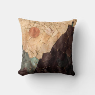 Mountain View Abstract Cushion