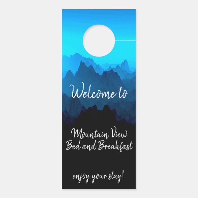 Mountain View Bed and Breakfast Do Not Disturb Door Hanger (Back)