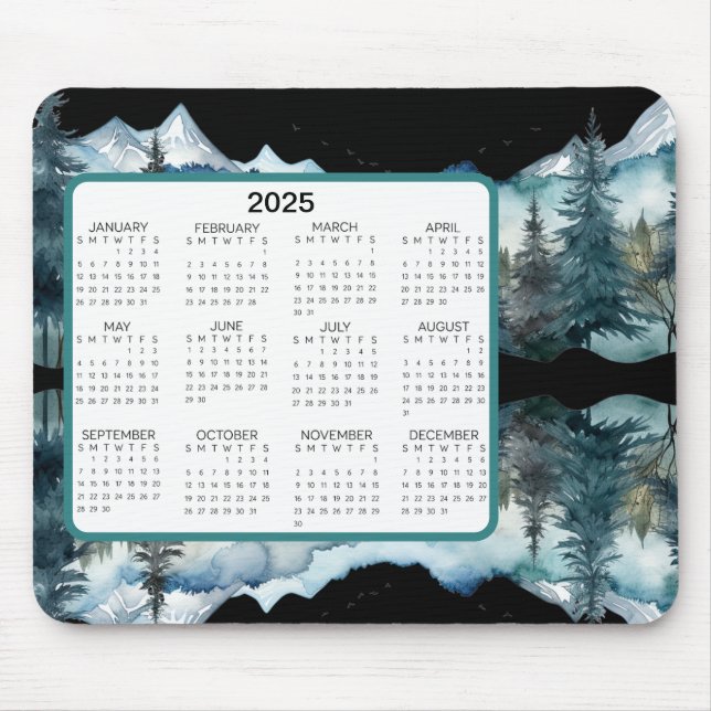 Mountain View Calendar Mouse Mat (Front)