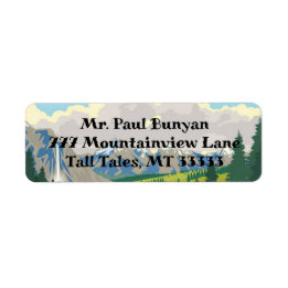 Mountain View Country Return Address Label