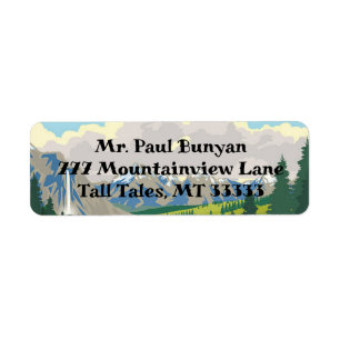 Mountain View Country Return Address Label