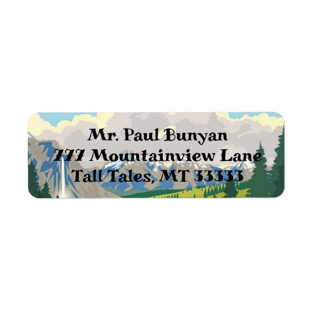 Mountain View Country Return Address Label (Front)