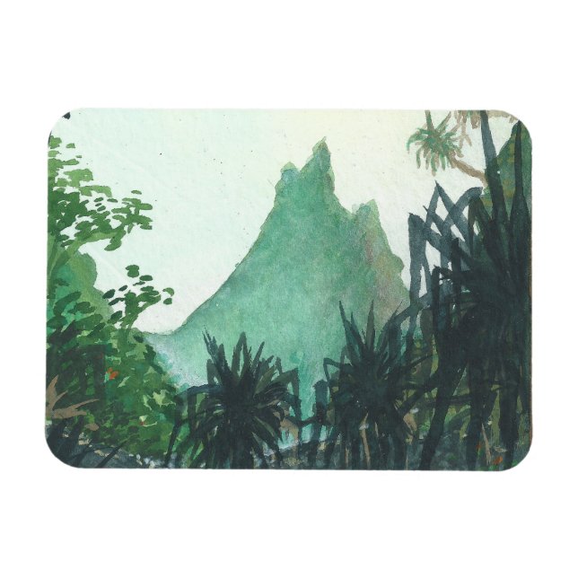 Mountain View From Kee'e Beach Magnet (Horizontal)