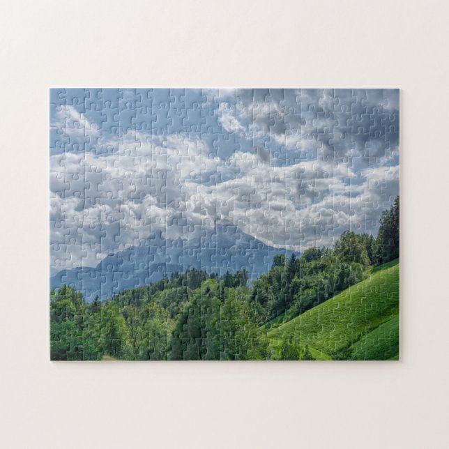 Mountain view in alps jigsaw puzzle (Horizontal)