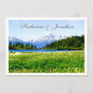Mountain View Meadow Wedding Invitation