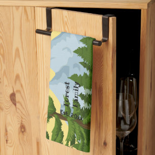 Mountain View Pillar Candle Tea Towel