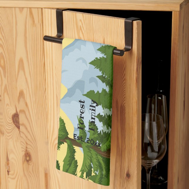 Mountain View Pillar Candle Tea Towel (Thirds Fold)