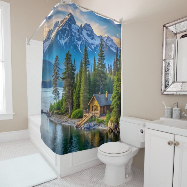 Mountain View Shower Curtain (In Situ)