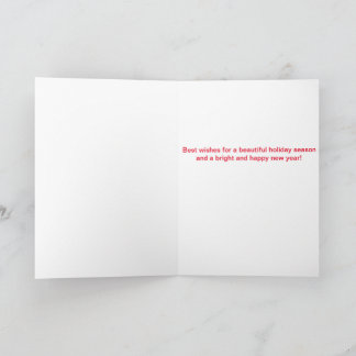 Mountain view with Santa Hat folded Christmas card