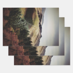 MOUNTAIN VIEWS OF WALES WRAPPING PAPER SHEET