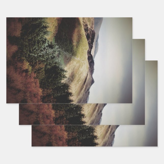 MOUNTAIN VIEWS OF WALES WRAPPING PAPER SHEET (Set)