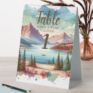 Mountain Views Wedding Table Number