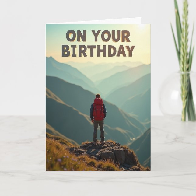 Mountain Vista Birthday Card (Front)