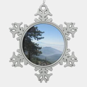 Mountain Vista Snowflake Pewter Christmas Ornament