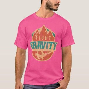 Mountain Wall Rock Climbing Vintage Fight Gravi T-Shirt