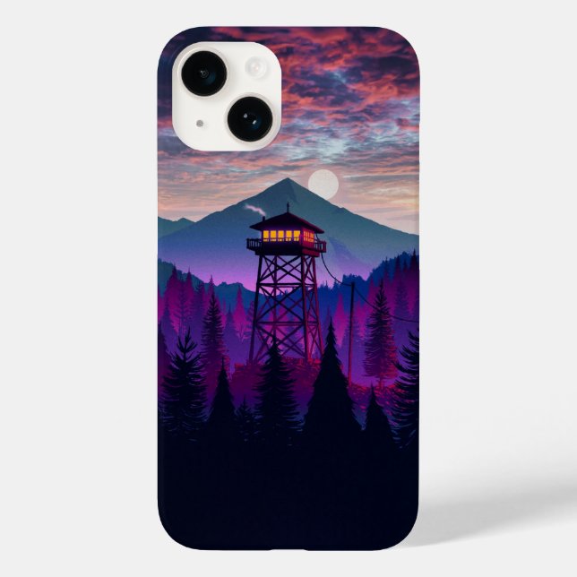 Mountain Watchtower Scenic Phone Case 2 (Back)