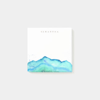 Mountain Watercolor | Custom Name Post-it Notes