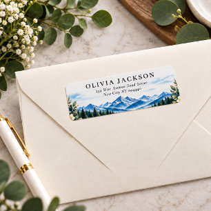 Mountain Watercolor Elegant Rustic Themed Wedding