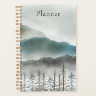 Mountain Watercolor Soft Cover Planner