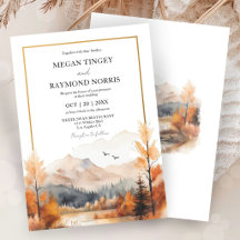 Mountain Watercolor Wedding 