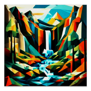 Mountain Waterfall 7 Poster