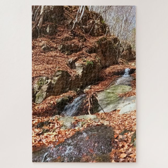 Mountain Waterfall - Wild Nature Romania Jigsaw Puzzle (Vertical)