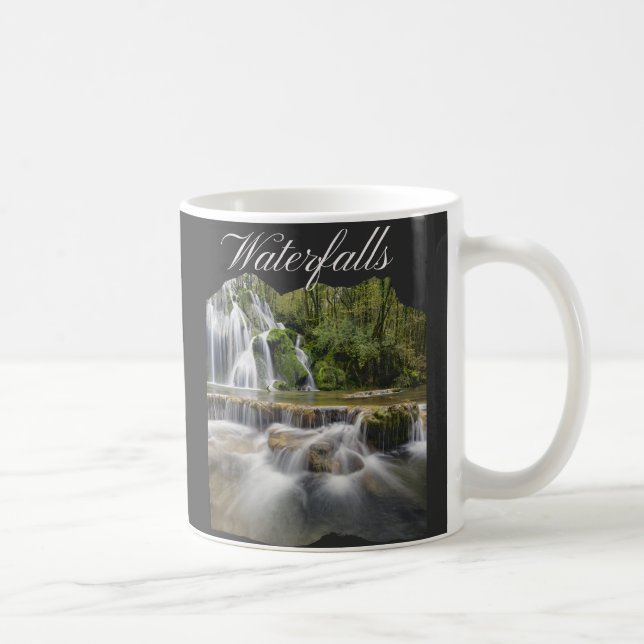 Mountain Waterfalls in Modern NC Coffee Mug (Right)