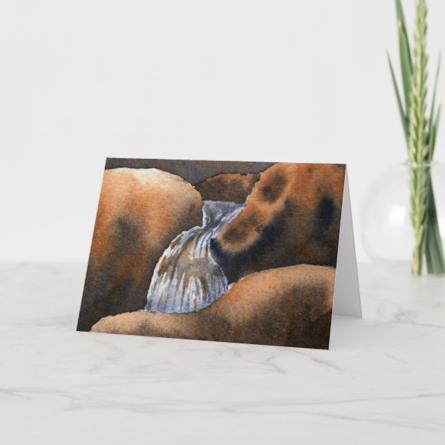 Mountain Waters Greeting Card (Front)