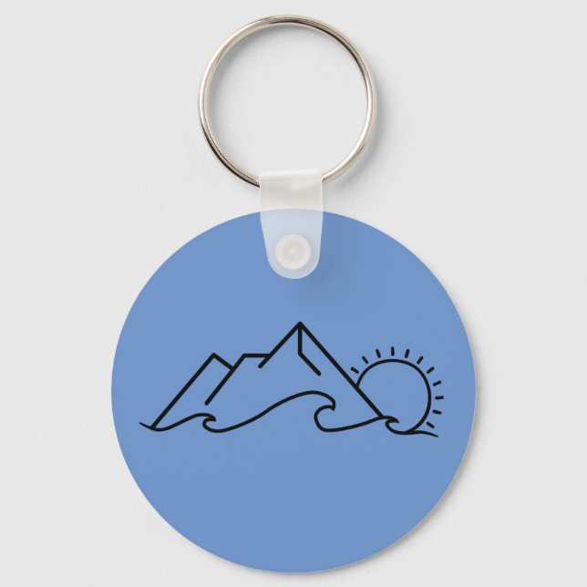 Mountain Wave Sun Key Ring (Front)