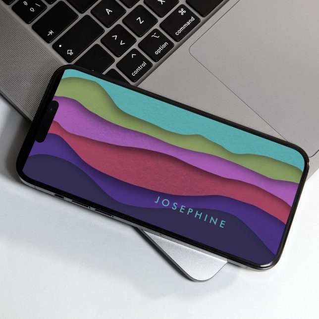 Mountain Waves of Colour Personalised Case-Mate iPhone Case (Mountain Waves of color phone case)