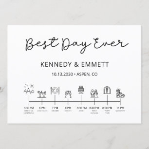 Mountain Wedding Day Timeline Program Programme