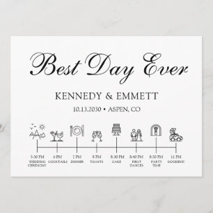 Mountain Wedding Day Timeline Program Programme