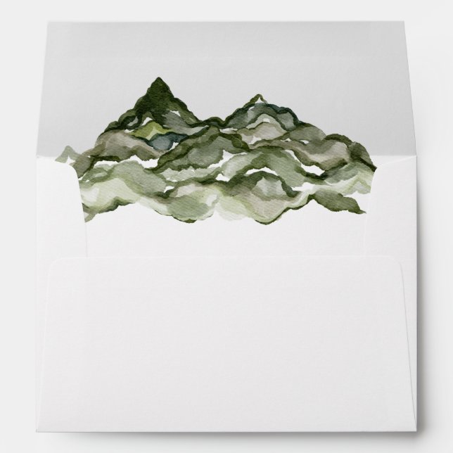 Mountain Wedding Envelope (Back (Bottom))