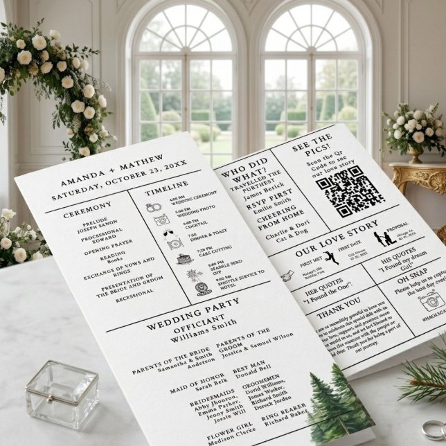 Mountain Wedding Infographic Program Programme (Creator Uploaded)
