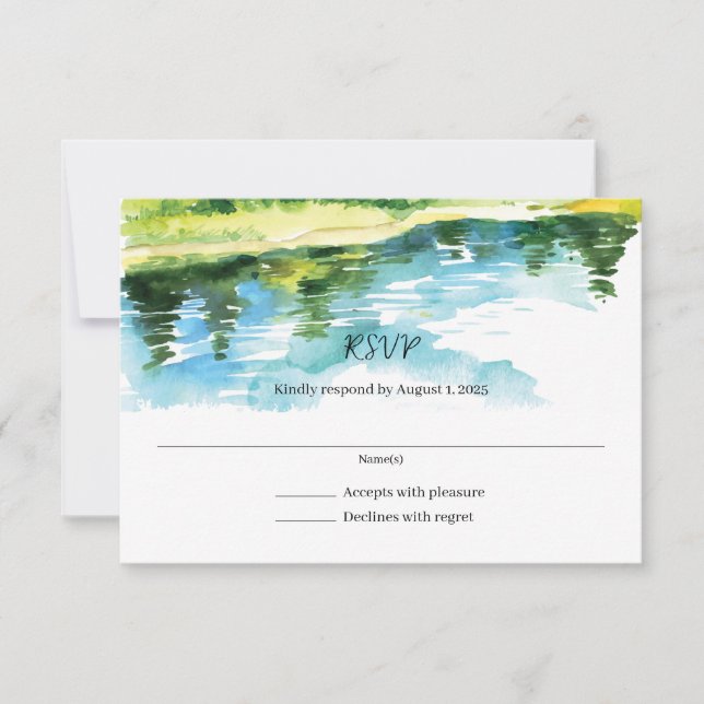 Mountain Wedding Invitation Response Card (Front)