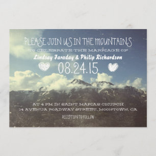 mountain wedding invitations