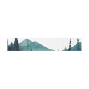 Mountain Wedding Matching Invitation Belly Band