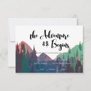 Mountain Wedding RSVP Card