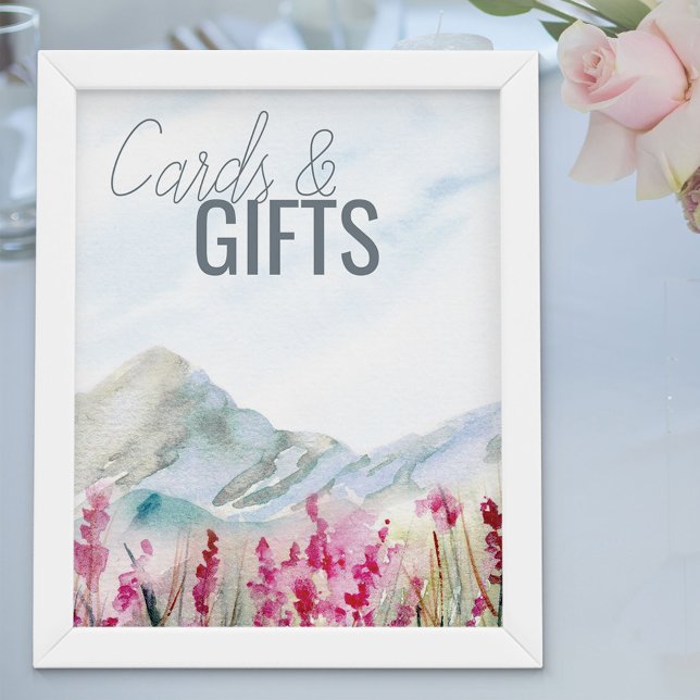 Mountain Wedding Watercolor Cards and Gifts Poster (Creator Uploaded)