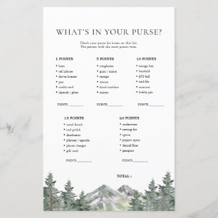 Mountain What's In Your Purse Game Cards