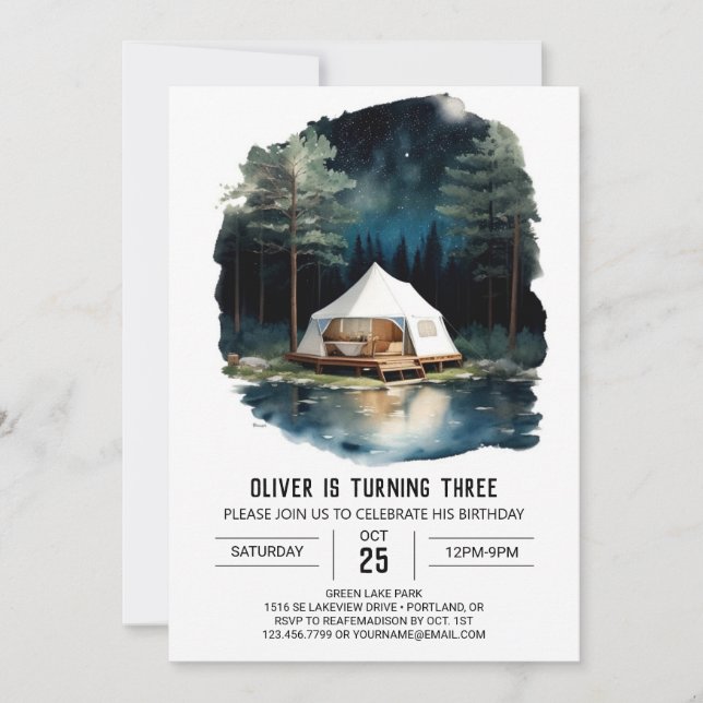 Mountain Wilderness Birthday Invitation (Front)