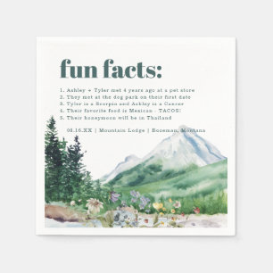 Mountain Wildflower   Fun Facts Wedding Napkins