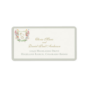 Mountain Wildflower Garden Envelope Address Label