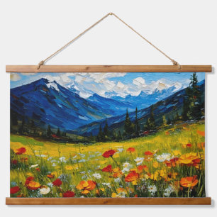 Mountain Wildflower Landscape Wall Art 