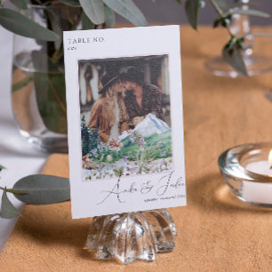 Mountain Wildflower   Photo Table Number Card