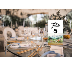 mountain wildflower table number