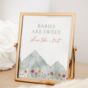 Mountain Wildflower Treat Sign